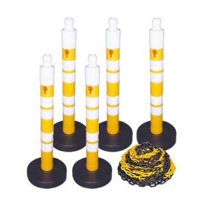 Stabiņu komplekts ar ķēdēm MegaMax (5 stabiņi un 5 ķēdes) [TEM]