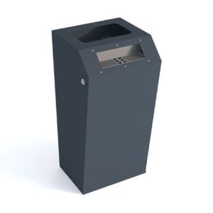 Metāla atkritumu tvertne ar pelnu trauku (cinkota un krāsota RAL), 40l [KRO]