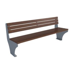 Tērauda soliņš ar atzveltni, 1800mm (cinkots/krāsots RAL tonī)