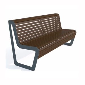 Tērauda soliņš ar atzveltni, 1820mm (cinkots/krāsots RAL tonī)