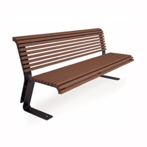 Tērauda soliņš ar atzveltni, 1800mm (cinkots/krāsots RAL tonī)