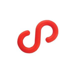 Plastmasas ķēdes "S" veida savienojumi, sarkani (iepakojums 10gb.) [MOT]