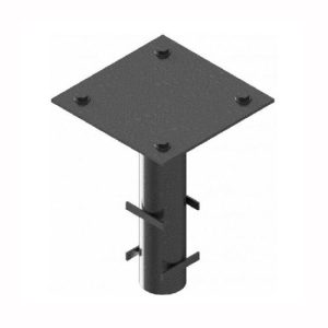 Metāla stiprinājums ievietošanai betonā (ar iekļautām M16 skrūvēm), 360x360x510mm (karsti cinkots) [SC]