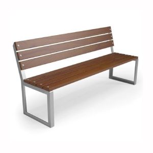 Tērauda soliņš ar atzveltni, 1800mm (cinkots/krāsots RAL tonī)