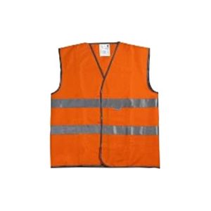Brīdinoša veste no fluoriscējoša materiāla ar atstarojošām lentām - oranža