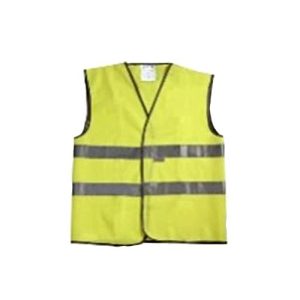 Brīdinoša veste no fluoriscējoša materiāla ar atstarojošām lentām - dzeltena