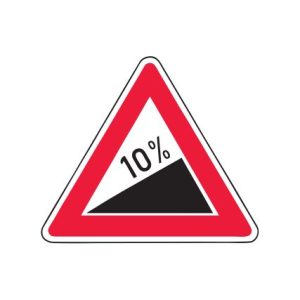 Brīdinājuma zīme Nr.111/Stāvs augšupceļš (metāla)