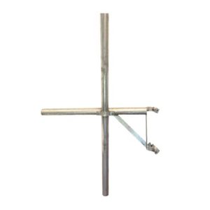 Staba kronšteins ar stiprināšanas cauruli uz konsoles (paredzēts 2 ceļa zīmēm, max. d=600mm) [H]