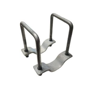 Skava 80x80mm, komplektā 2gb. (ar 2gb. kantainām U-veida skavām)