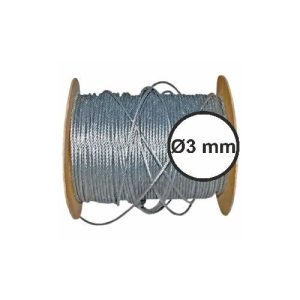 Tērauda trose - Ø 3mm (cena par metru) [BO]