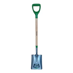 Lāpsta ar kantainu galu un koka kātu, D-VEIDA PLASTMASAS ROKTURI, 1220mm [BO]